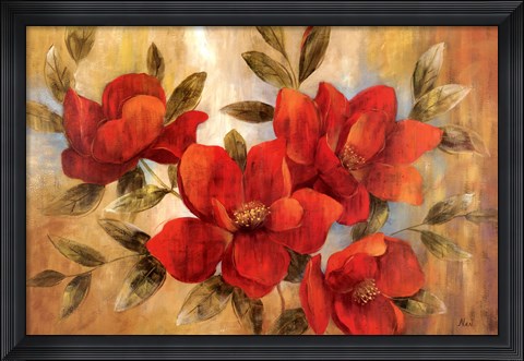 Framed Jardin Rouge II Print