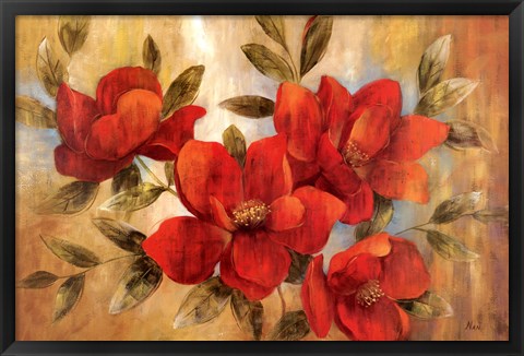 Framed Jardin Rouge II Print