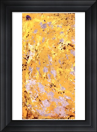 Framed Silvery Yellow I Print