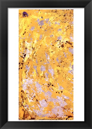 Framed Silvery Yellow I Print