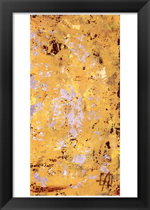 Framed Silvery Yellow II Print