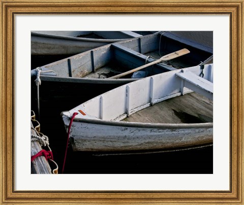 Framed Wooden Rowboats V Print