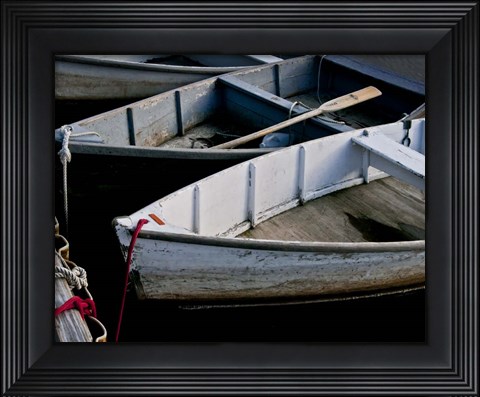 Framed Wooden Rowboats V Print