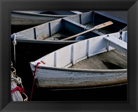 Framed Wooden Rowboats V Print