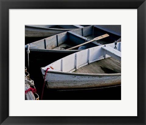 Framed Wooden Rowboats V Print