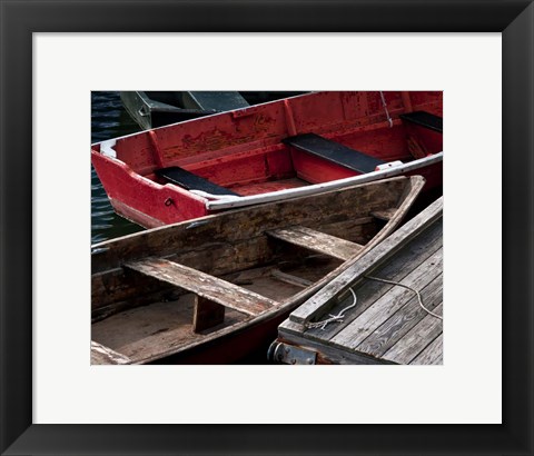 Framed Wooden Rowboats X Print