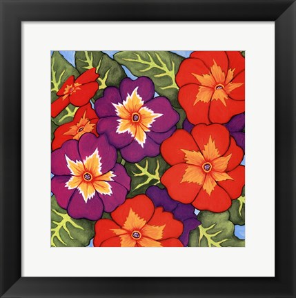 Framed Flower Fiesta I Print