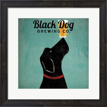 Framed Black Dog Brewing Co Square Print