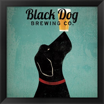 Framed Black Dog Brewing Co Square Print