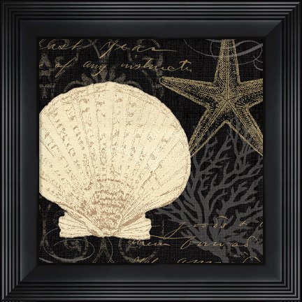 Framed Coastal Moonlight II Print