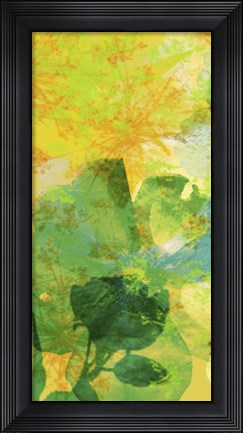 Framed Teal &amp; Silhouettes I Print