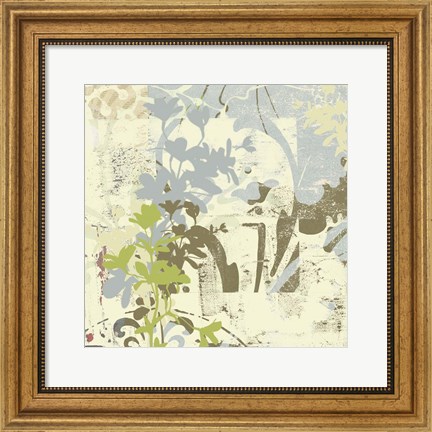 Framed Floral Swhirls III Print