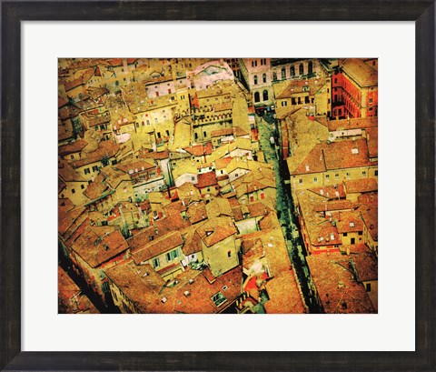 Framed Bird&#39;s-eye Italy III Print