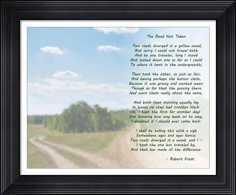 Framed Road Not Taken Landscape Print