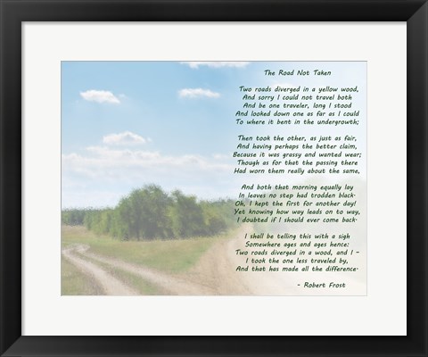 Framed Road Not Taken Landscape Print