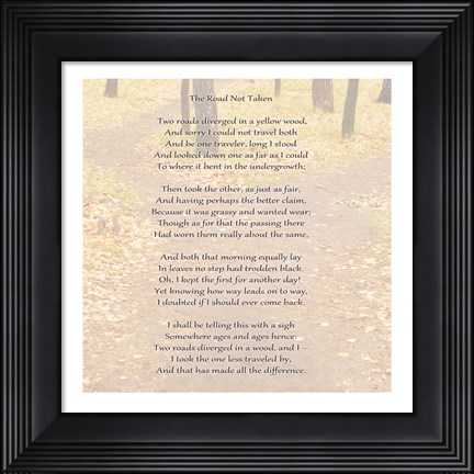 Framed Road Not Taken On Path Print