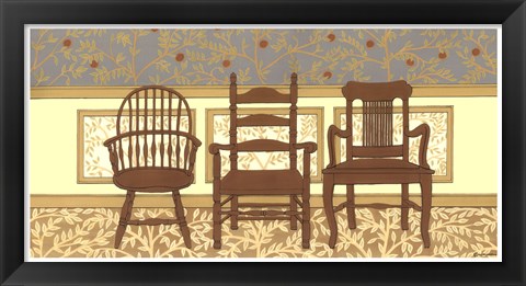 Framed Arts &amp; Crafts Chairs I Print