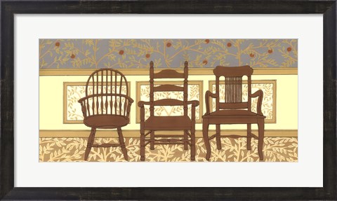 Framed Arts &amp; Crafts Chairs I Print