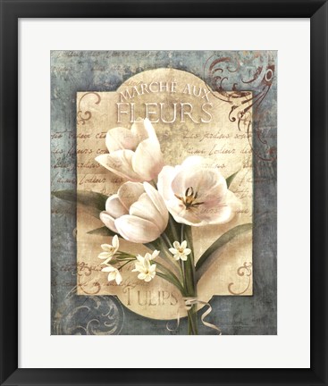 Framed Marche Aux Fleurs Print