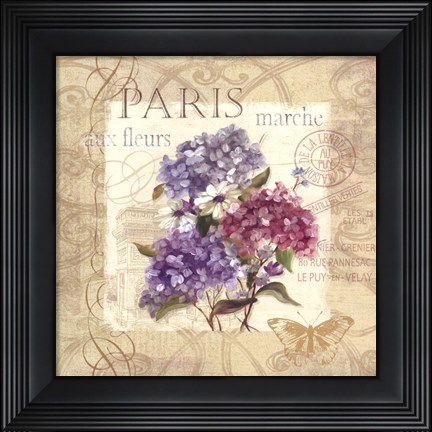 Framed Paris Flower Market Print