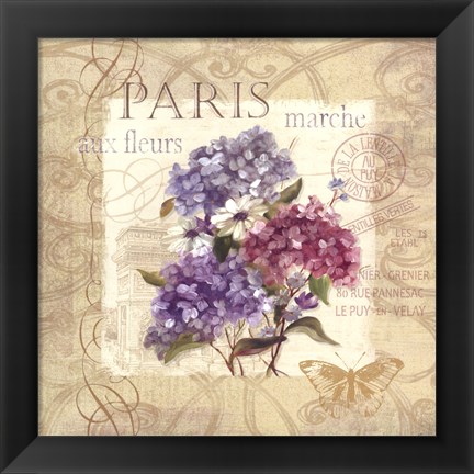 Framed Paris Flower Market Print