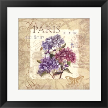 Framed Paris Flower Market Print