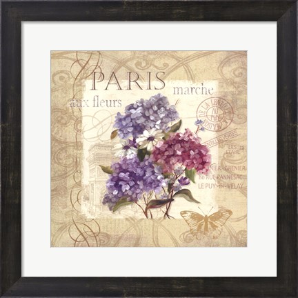 Framed Paris Flower Market Print