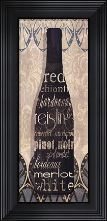 Framed Wine Collection II Print