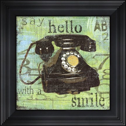 Framed Hello With A Smile Print