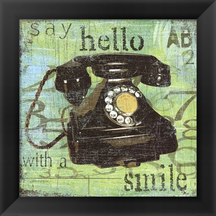 Framed Hello With A Smile Print