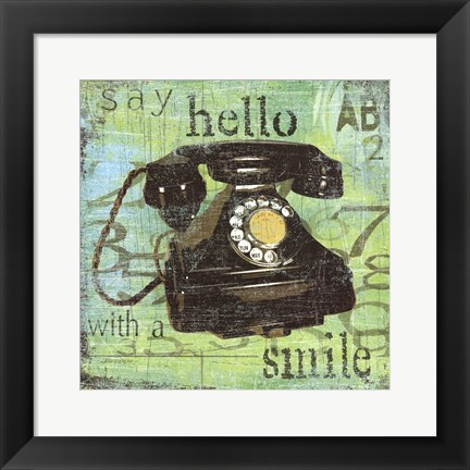 Framed Hello With A Smile Print