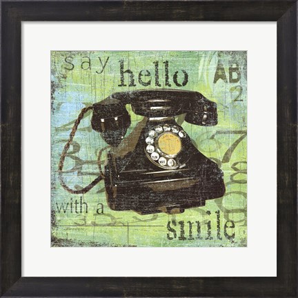 Framed Hello With A Smile Print