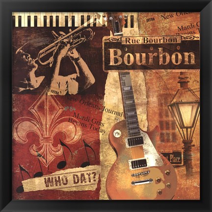 Framed Rue Bourbon Print