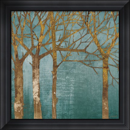 Framed Golden Day Turquoise Print