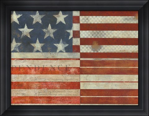 Framed Flag of Independence Print