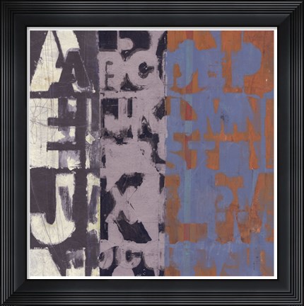 Framed Alphabet Overlay I Print