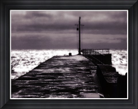 Framed Stone Pier Print