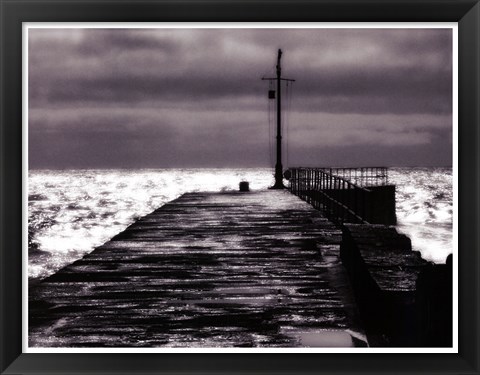 Framed Stone Pier Print