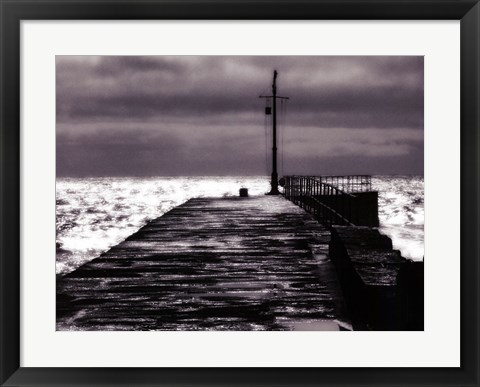 Framed Stone Pier Print