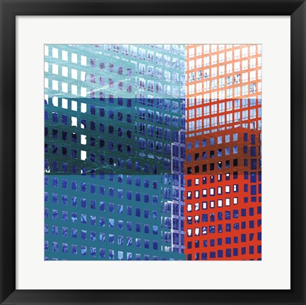 Framed Bright City II Print