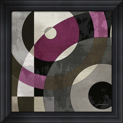 Framed Concentric Squares I Print