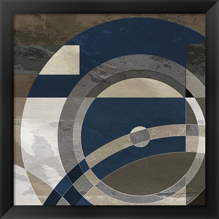 Framed Concentric Squares II Print