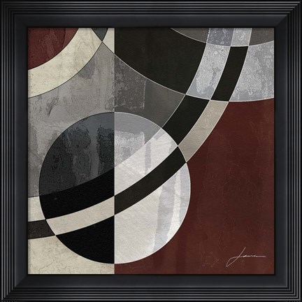 Framed Concentric Squares III Print