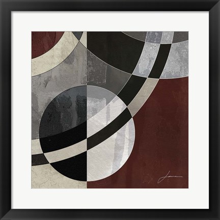 Framed Concentric Squares III Print