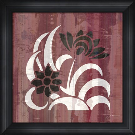 Framed Glyphic Tiles I Print