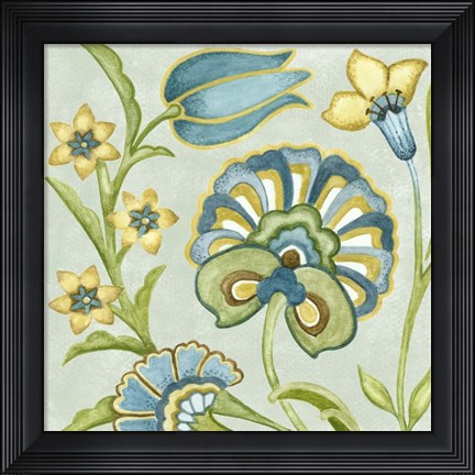 Framed Decorative Golden Bloom II Print