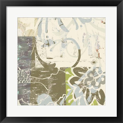 Framed Floral Swhirls II Print