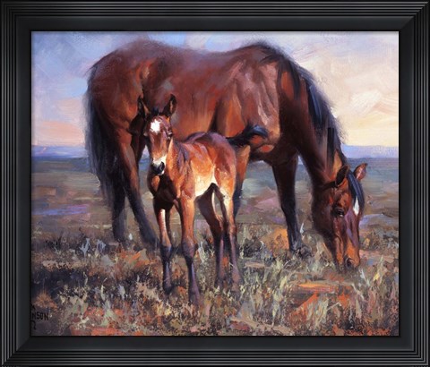 Framed Bay Filly Print