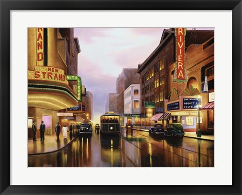 Framed Old City Lights Print