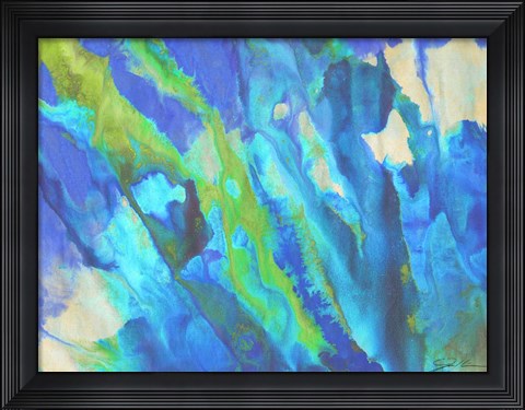 Framed Blue Crush I Print